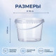 Ведро пищевое 0,55л с крышкой и замком прозр (уп 150)