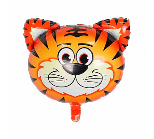 Шар фольгированный 12"/30см Тигр голова мини