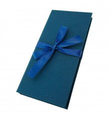 Коробка подарочная 300*200*40 тиснение ЛЕН синий