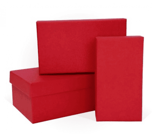 Коробка подарочная 15*9,5*6 тиснение ЛЕН ярко-красный