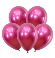 Шар латексный ЗЕРКАЛЬНЫЙ 12"/30см Reflex Pink фуксия (уп 50шт)