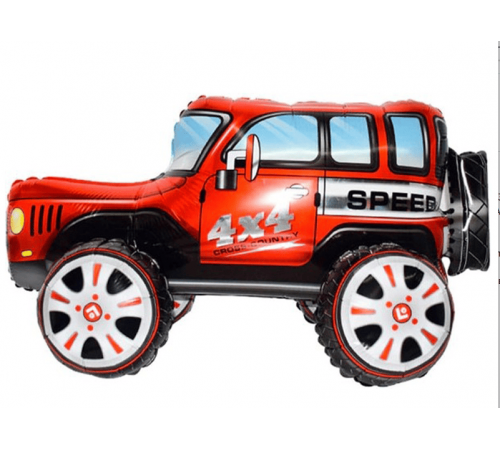 Шар фольгированный 25"/63см Джип красный 3D