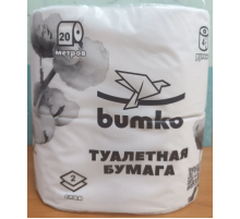 Бумага туалетная BUMKO 2-х слойная белая (уп 4шт)