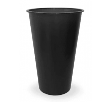 Стакан 455/500мл BUBBLE CUP D-90мм черный 25/500