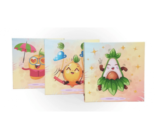 Коробка подарочная 23*23*13 фруктовый микс