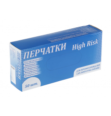 Перчатки латексные неопудренные S High Risk особопрочные (в упак 50шт) ЧЗ